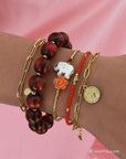 Bubbles Statement Beaded Bracelet 'Fire Glow'