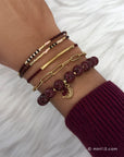 Armbandenset Burgundy Love