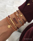Armbandenset Caramel & Aubergine v3