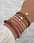 Armbandenset Pink & Bordeaux 2