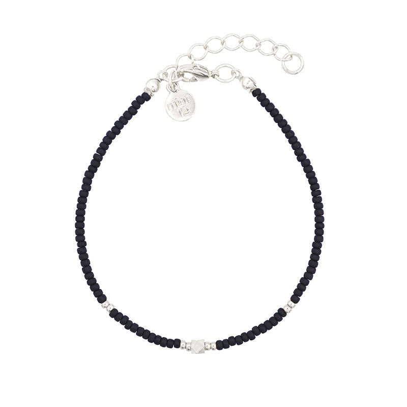 Pulsera de cuentas 'Simplicidad' - Blanco brillante – Mint15