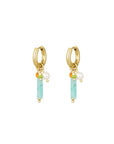 Dangling Bar Earrings - Turquoise
