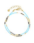 Delicate Wrap Bracelet - Bright Sky Blue