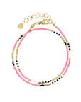 Delicate Wrap Bracelet - Hot Pink