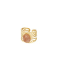 Ring 'Graceful Stripes' - Pink Stone