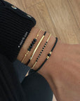 Spinel kralenarmbandje - Zwart