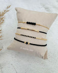 Spinel kralenarmbandje - Zwart