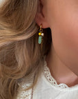Colored Chain Earrings - Tropical Turquoise Green