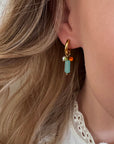 Dangling Bar Earrings - Turquoise