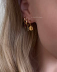 Little Coin Earrings - Rose Gold Color