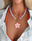 Kralenketting Jade - Lichtblauw