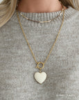 Ketting met beige hart