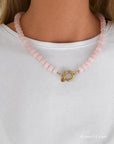 Kralenketting Jade - Lichtroze
