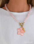 Kralenketting Jade - Lichtroze met bedels