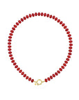 Kralenketting Jade - Rood & roze