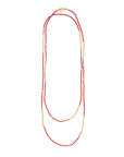 Lange kralen wikkelketting 'Indian Summer'