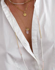 Long Beaded Wrap Neckace - Vintage Pink & Pearl