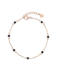 Little Chain & Dots Bracelet - Black