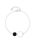 Infinity Bracelet - Black Obsidian