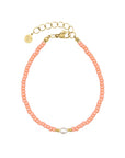 Kralenarmband Peach & Pearl