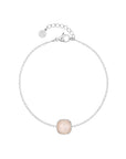 Rosequartz Bracelet - Zilver