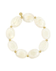 Statement armband kralen - Beige
