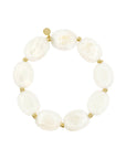 Statement armband kralen - Beige