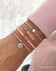Armbandenset Pink & Silver