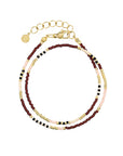 Delicate Wrap Bracelet - Burgundy