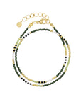 Delicate Wrap Bracelet - Forest Green