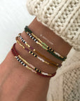 Delicate Wrap Bracelet - Red & Pink