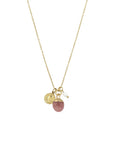 Ketting met natuursteen - Aardbeienkwarts