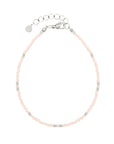 Little Beads Anklet - Soft Pink - Zilver