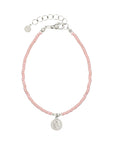 Little Coin Bracelet - Vintage Pink - Zilver