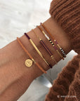 Armbandenset Caramel & Aubergine v2