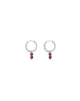 Minimalistic Earrings - Red Garnet