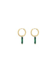 Minimalistic Earrings - Malachite