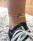 Delicate Anklet - Bright Orange