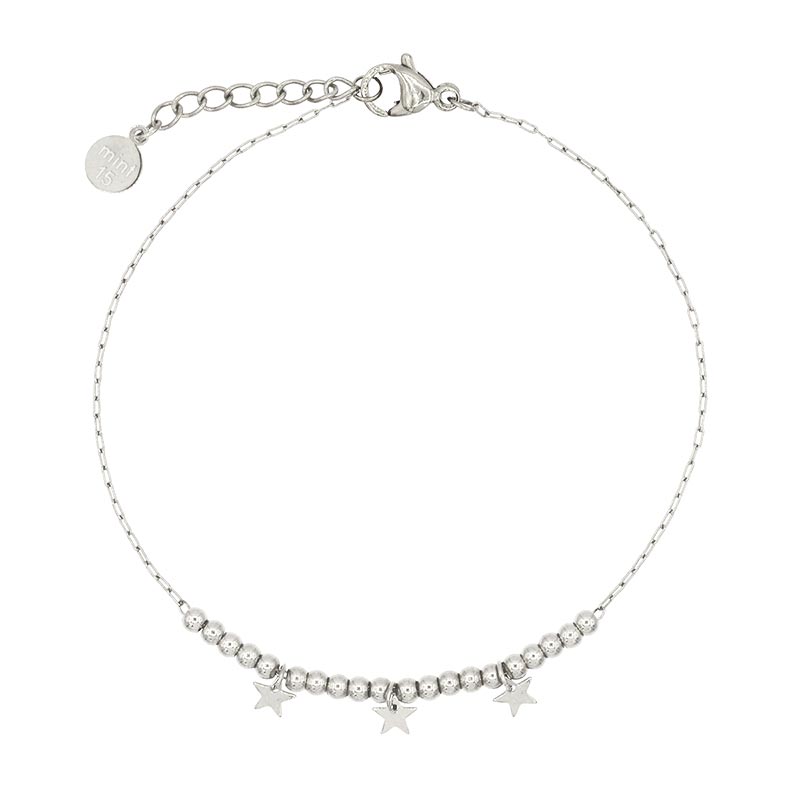 Pulsera de cuentas 'Simplicidad' - Blanco brillante – Mint15