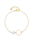 Infinity Bracelet - Mint Amazonite - Goud
