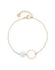 Infinity Bracelet - Mint Amazonite - Rosegoud