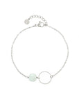 Infinity Bracelet - Mint Amazonite - Zilver