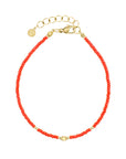 Elegance Anklet - Coral Red