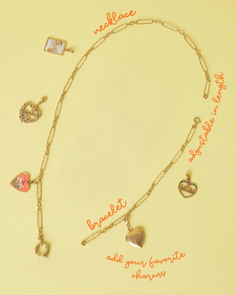 2-in-1 Necklace &amp; Bracelet 'Luxe Link Chain'