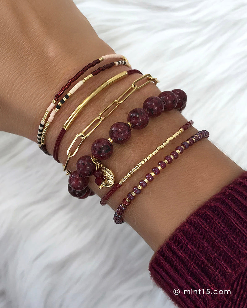 Armbandenset Burgundy