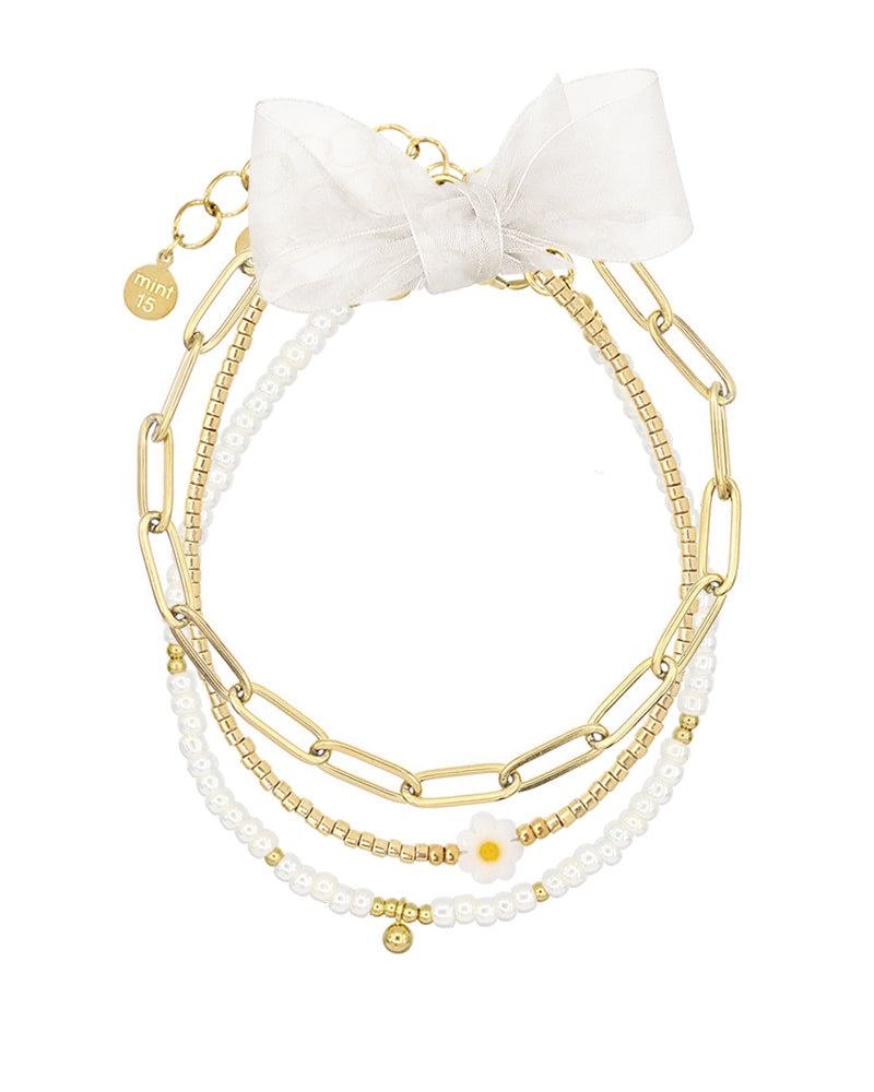 Armbandenset Daisy & Pearl