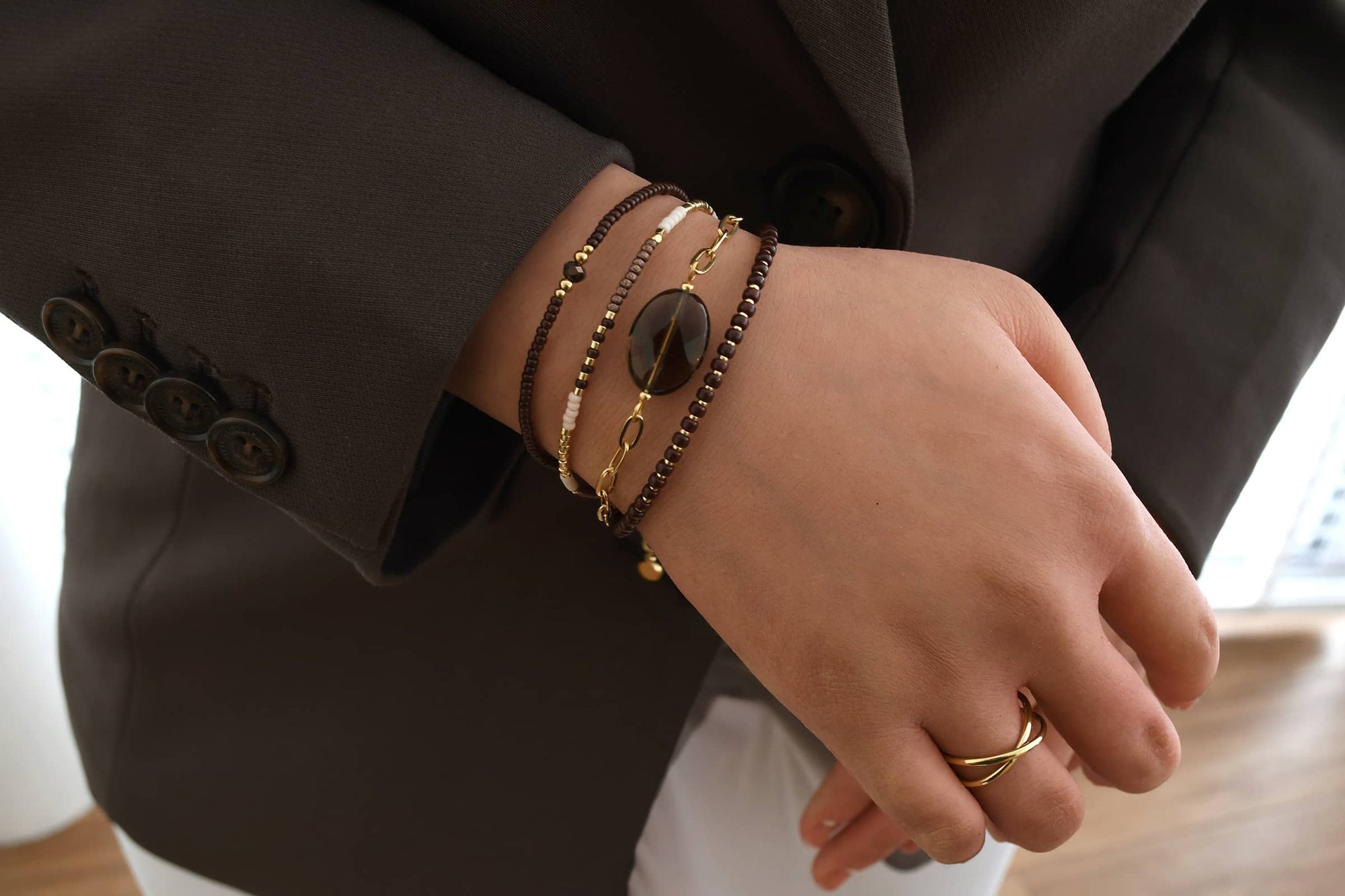 Armbandenset Cocoa Brown Chic