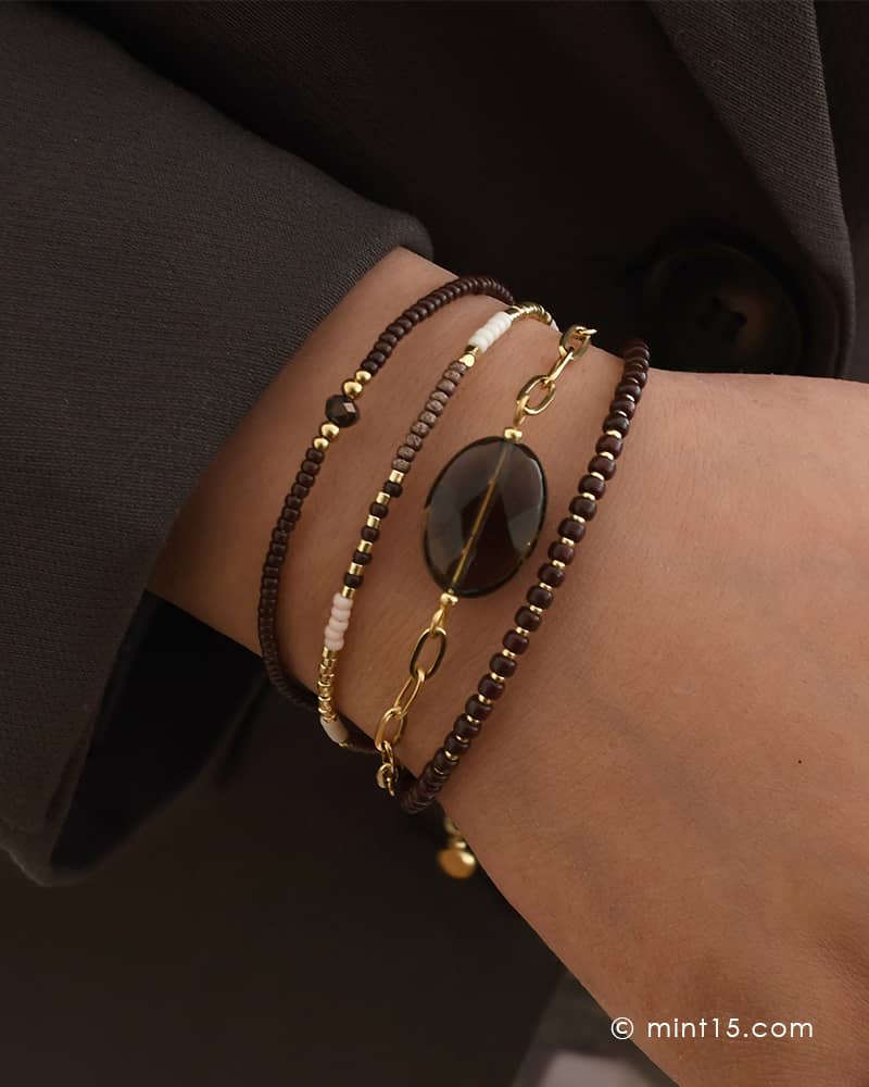Armbandenset Cocoa Brown Chic