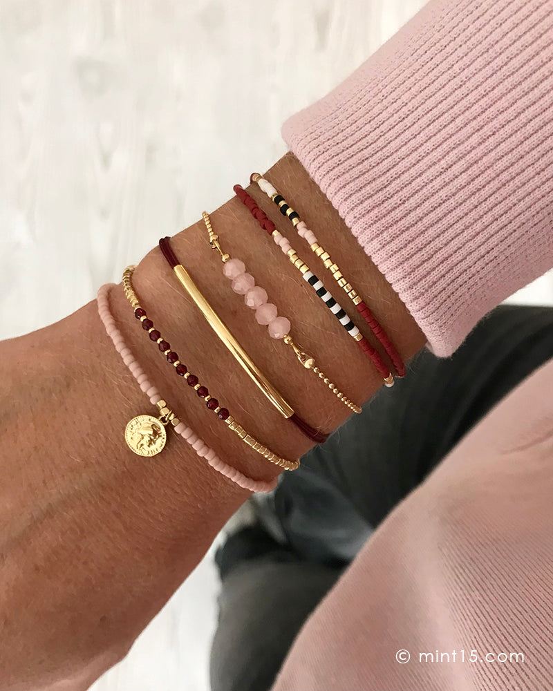 Armbandenset Pink & Red