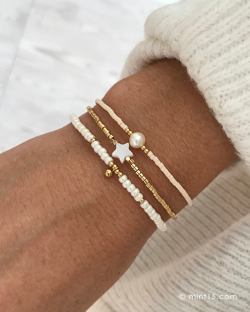 Armbandenset Shiny Pearl & Star